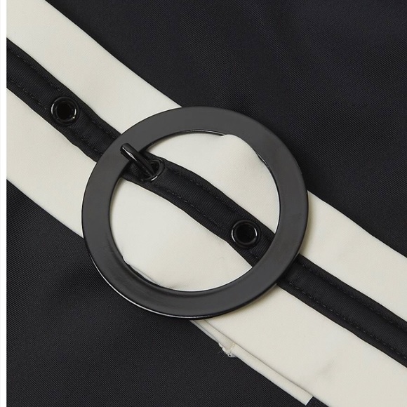 NWT ANTHRO SOLID & STRIPED the Nina belted black size XS - Picture 7 of 16